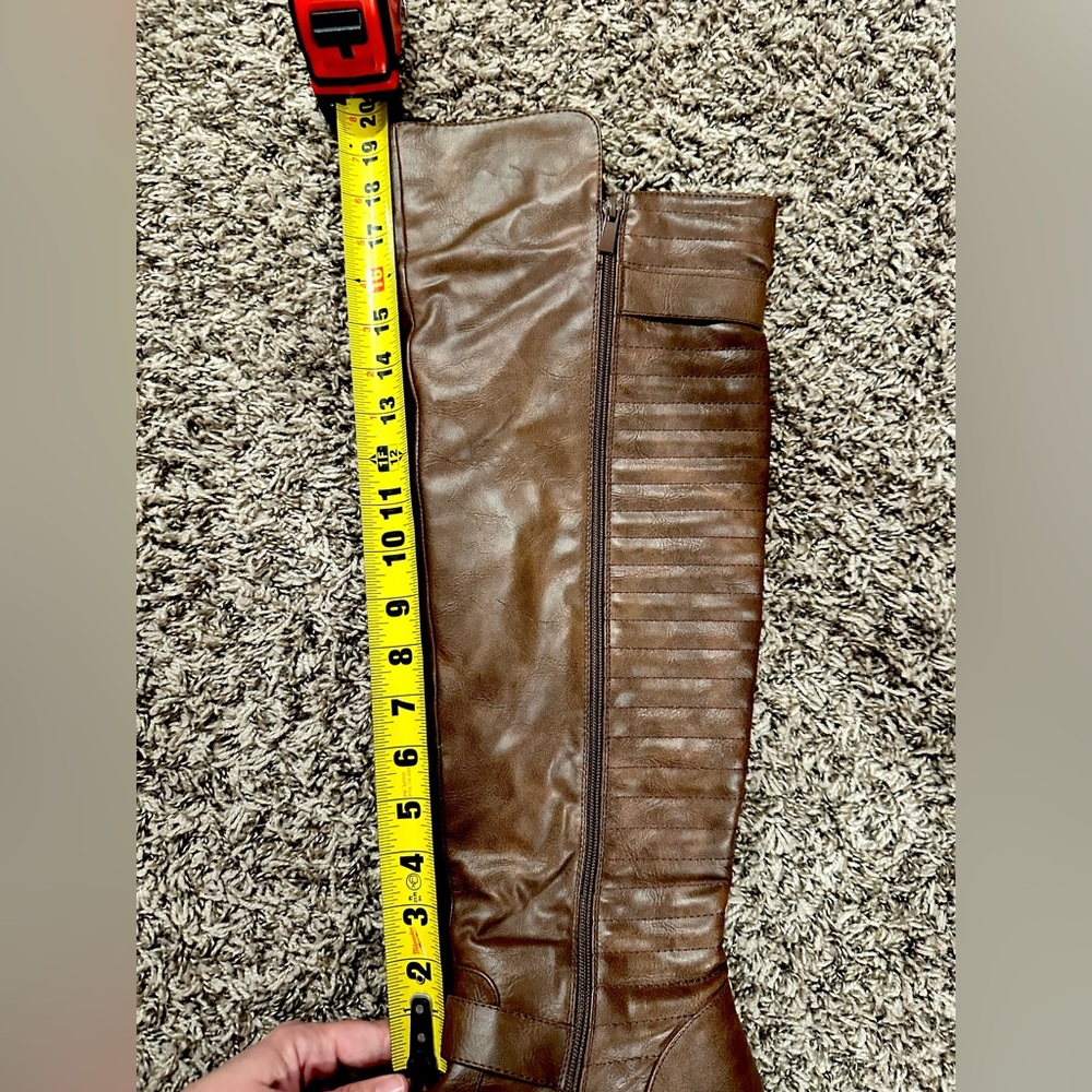 Like New! Brown Leather Over The Knee Boots - Picture 6 of 6